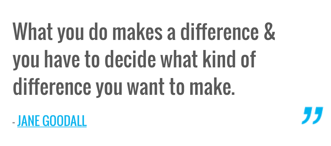 What you do makes a difference & you have to decide what kind of ...